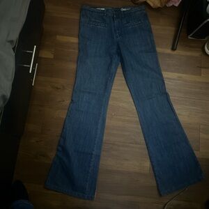 GAP Women's Dark Blue Wide Leg Jeans